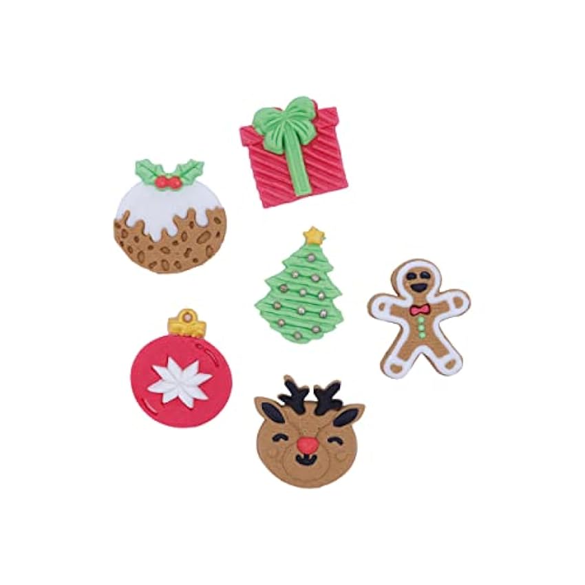 PME - Decoraciones de Azúcar para Cupcakes, Navidad, Paquete de 6 mTOoyTgd