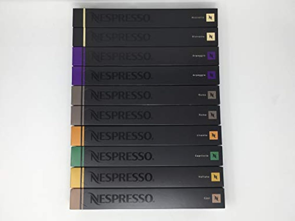 Nespresso - Variety Pack - 100 Cápsulas - Ristretto - Arpeggio - Roma - Livanto - Capriccio - Volluto - Cosi jffJeaQm