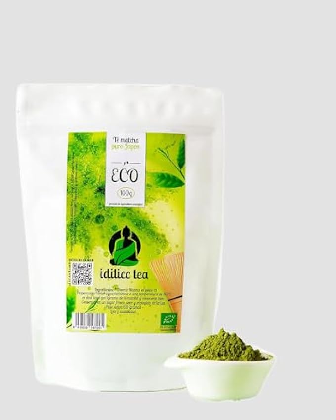 IDILICC TEA | Té Matcha Eco | 100 Gramos a Granel | con