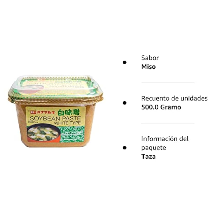 Pasta de Miso (Blanco) 500 gramos | Sin Gluten | Miso Japonés PJXp1jKL