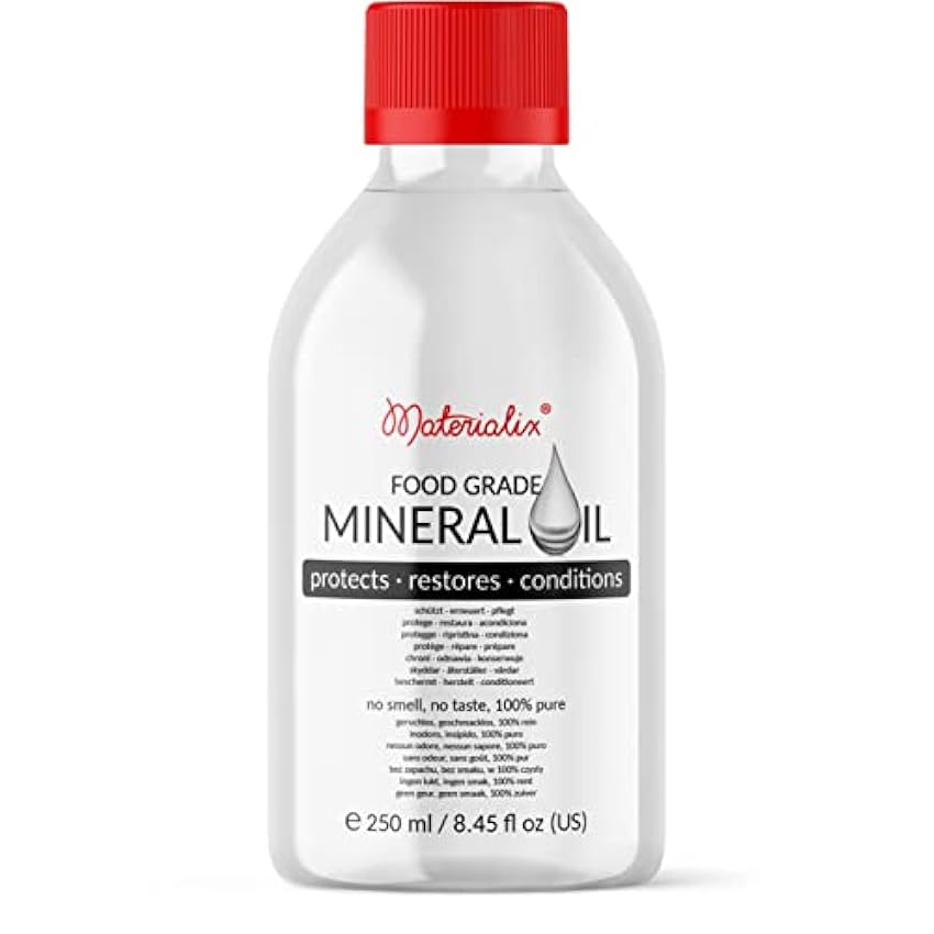 Aceite mineral de grado alimenticio Materialix (250ml) 