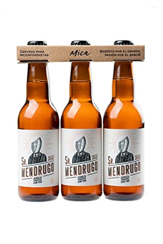Mica – Pack 3 Cervezas Artesanales Sr Mendrugo Pale Ale Premium - 33 cl – 5% KICOFeCE