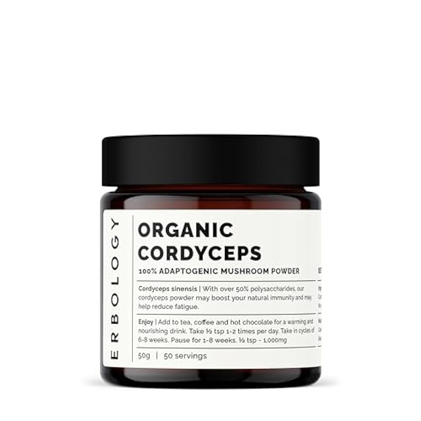 Polvo de Cordyceps Bio 50g - Hongo 100% Adaptogénico Fu