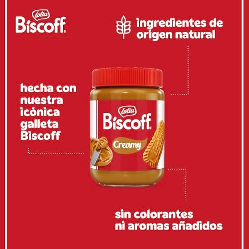 Lotus Biscoff | Crema para Untar | Original | Sabor Original Caramelizado | Vegano | Sin Aromas ni Colorantes Artificiales | 8 x 400g | 3,2kg J7wxfwKH