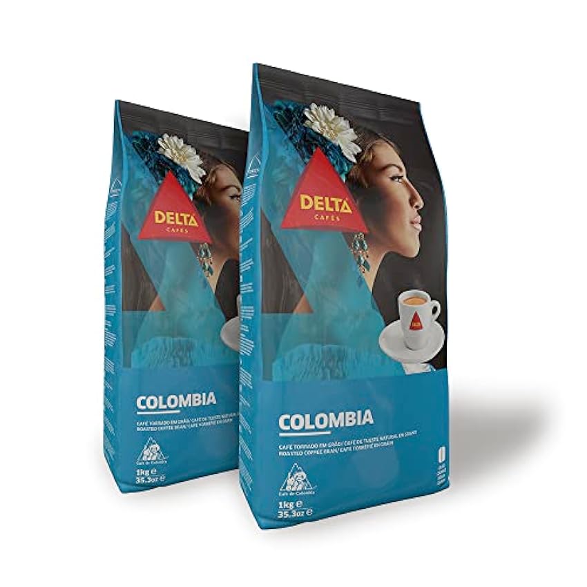 Delta Cafés - Café en Grano Colombia - 2 Paquetes de 1 