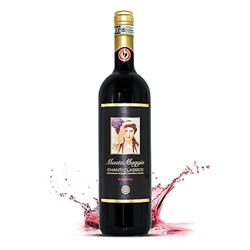 Chianti Classico Riserva di Montemaggio - Vino Tinto Ecológico Fino Orgánico de Italia - DOCG Toscana - Gallo Nero - Sangiovese/Merlot - Fattoria di Montemaggio - 0.75L - 1 Botella HFiSTvBg