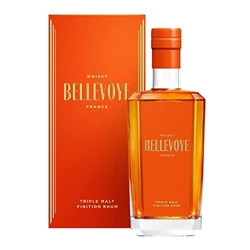 BELLEVOYE - Whisky Triple Malt - Whisky Francés Bellevoye Orange - Medalla del Maestro 2023 The World Whisky Masters - 43% De Alcohol - 100% Origen Francia - 700 ml PDyhm02l