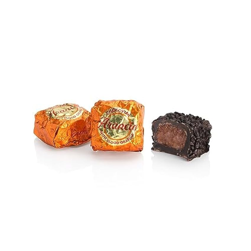 Venchi - Chocoviar Naranja - Bombón de Chocolate Extra Negro con Relleno de Naranja Sanguina, 1 kg - Sin Gluten - Vegano JjK4bbg0