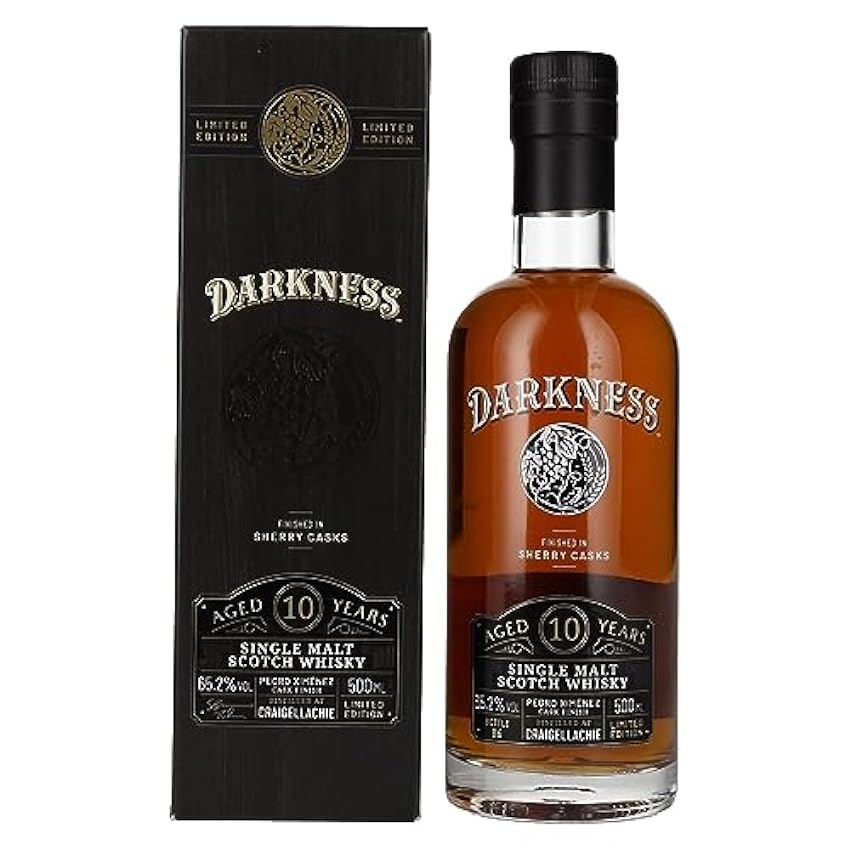 Darkness Craigellachie 10 Years Old Single Malt Scotch Whisky PX CASK 65,2% Vol. 0,5l in Giftbox I2h39XtZ