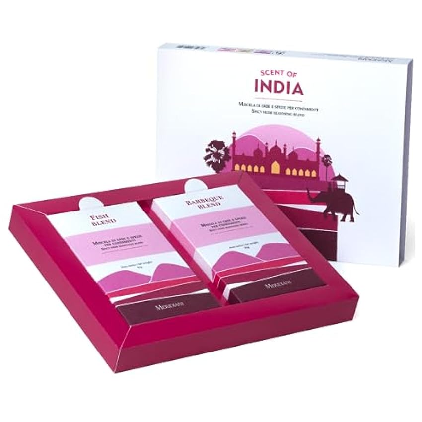 Meridiani® | Caja de regalo Sabores de la India | Mezcla de condimentos de hierbas y especias | Condimentos Ensaladas Cocinar | Especias de Cocina Surtidas - (60 Gr) nsHRqo4w