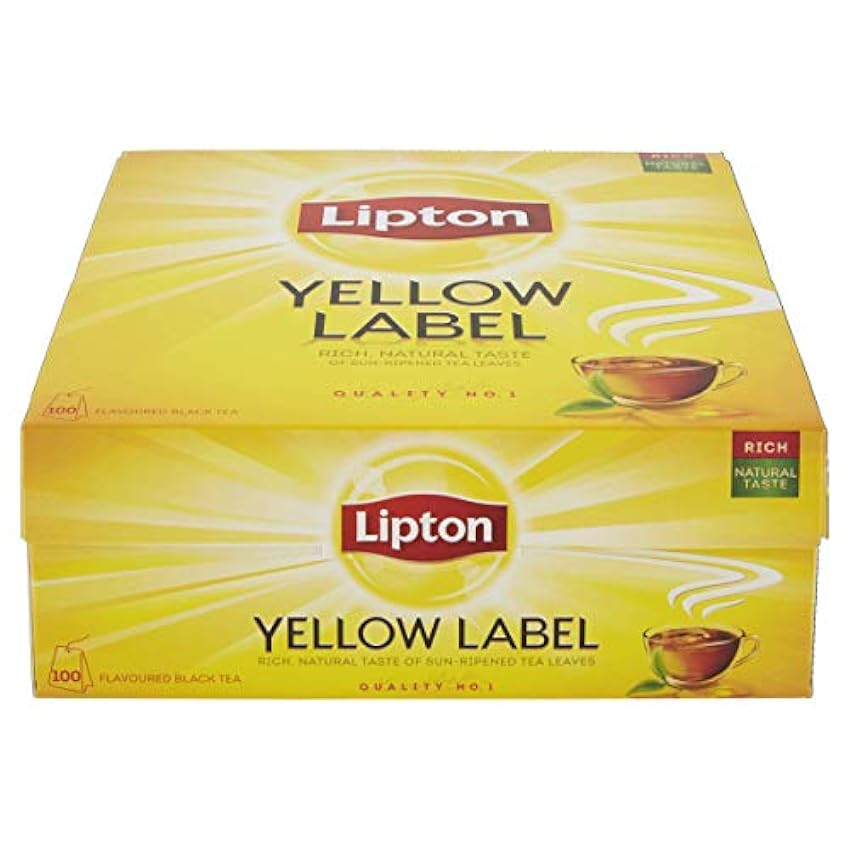 Lipton Té negro Yellow Label, Caja con 100 sobres N4NaM
