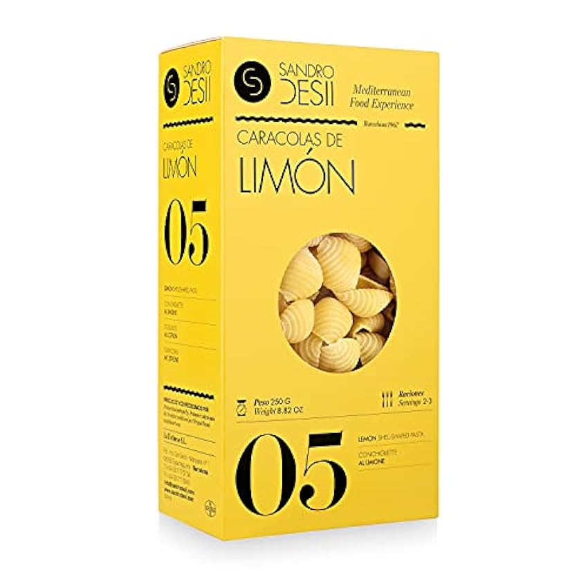 Sandro Desii Pasta Caracolas de Limón 250 g (pack 2 unidades) fw46Yt5J