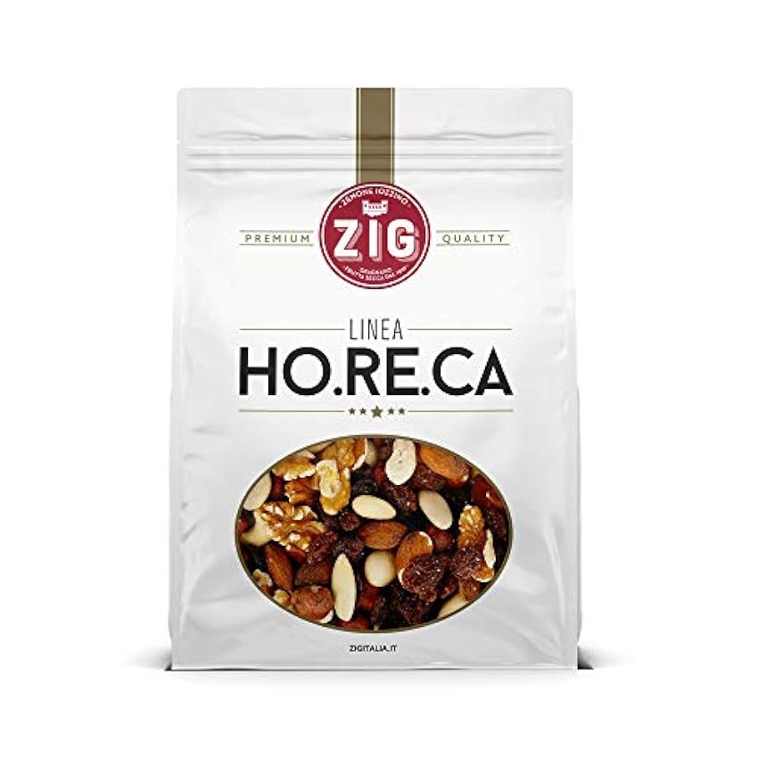 ZIG - HORECA - mix de fruta seca y desecada para estudiantes | anacardos, almendras, nueces, avellanas, uvas pasas de 1 Kg p5GjeOB8