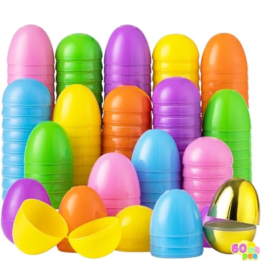 60 huevos de Pascua de 2 1/8 pulgadas incluyen 1 huevo 