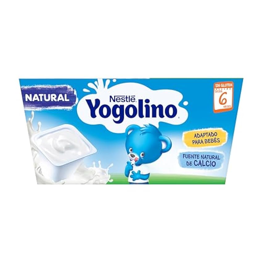 Yogolino Natural a Partir de 6 Meses, 4 x 100g Jq3uA3vI