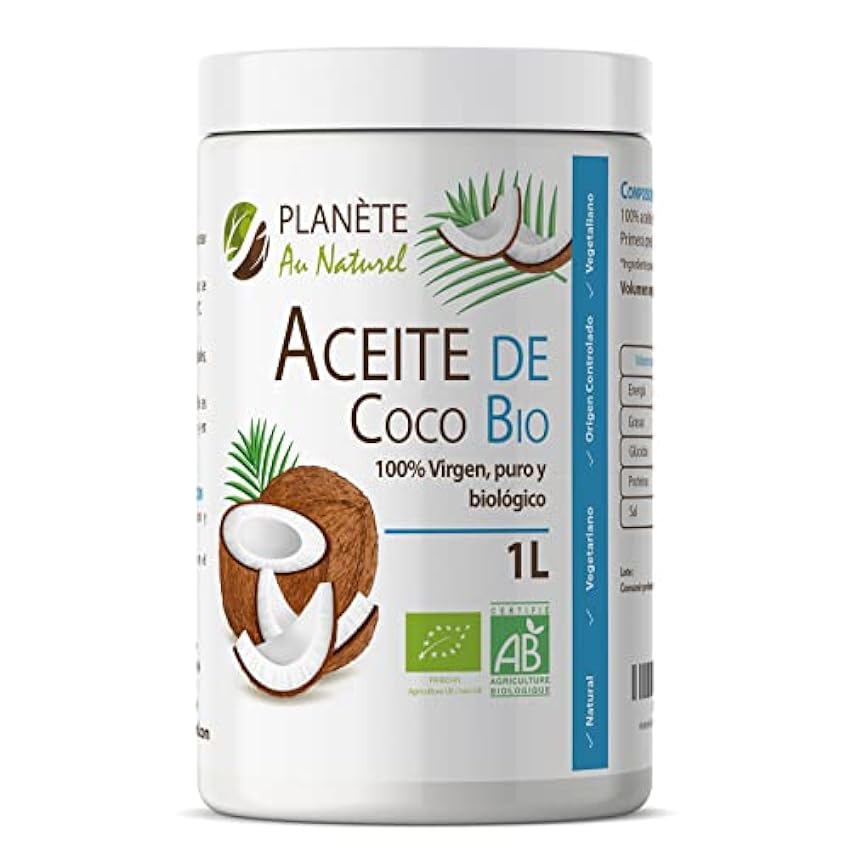 Aceite de Coco Virgen Orgánico 1 L - PRENSADO EN FRIO iPqt0IYx
