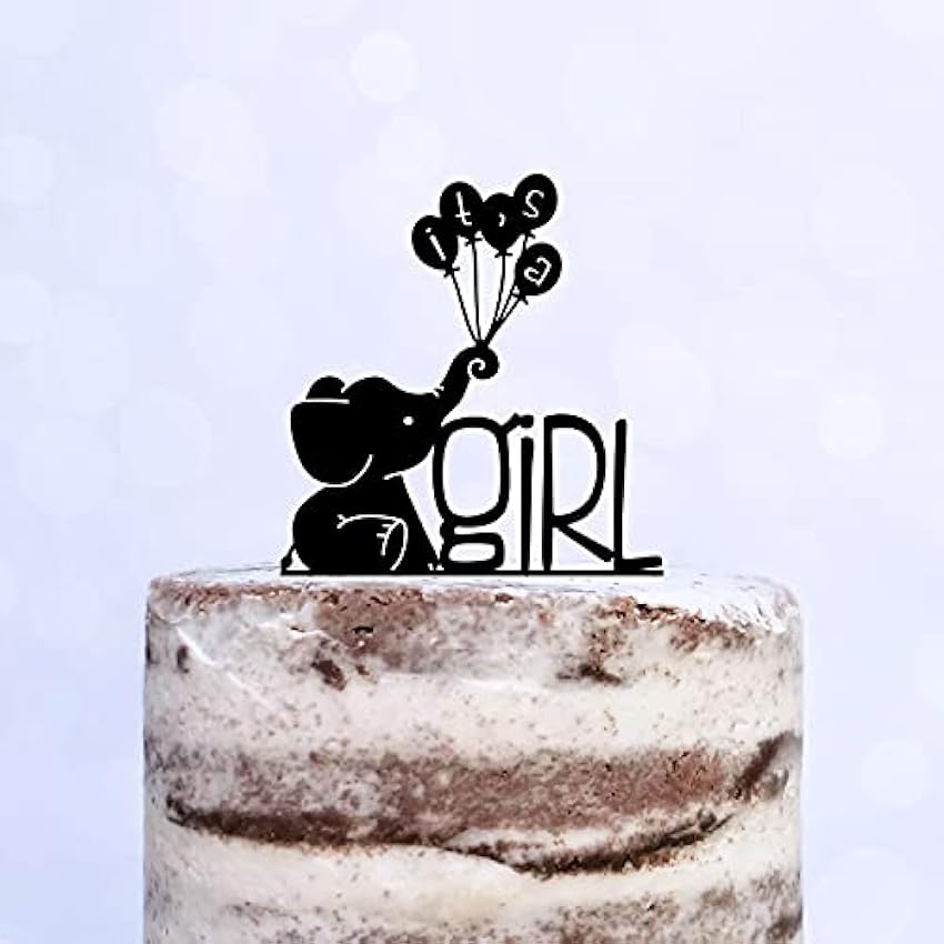 Decoración para tarta (It´s a Girl) para niña, fiesta de bebé, fiesta de cumpleaños, decoración para tartas (madera) LVkxg2W9
