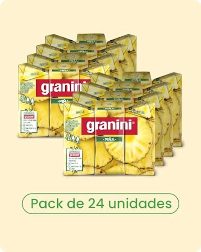 Granini - Néctar de Piña a partir de Zumo de piña Tripack 3 x 200ml (Pack de 8) Minibrik LaNRK9Wf