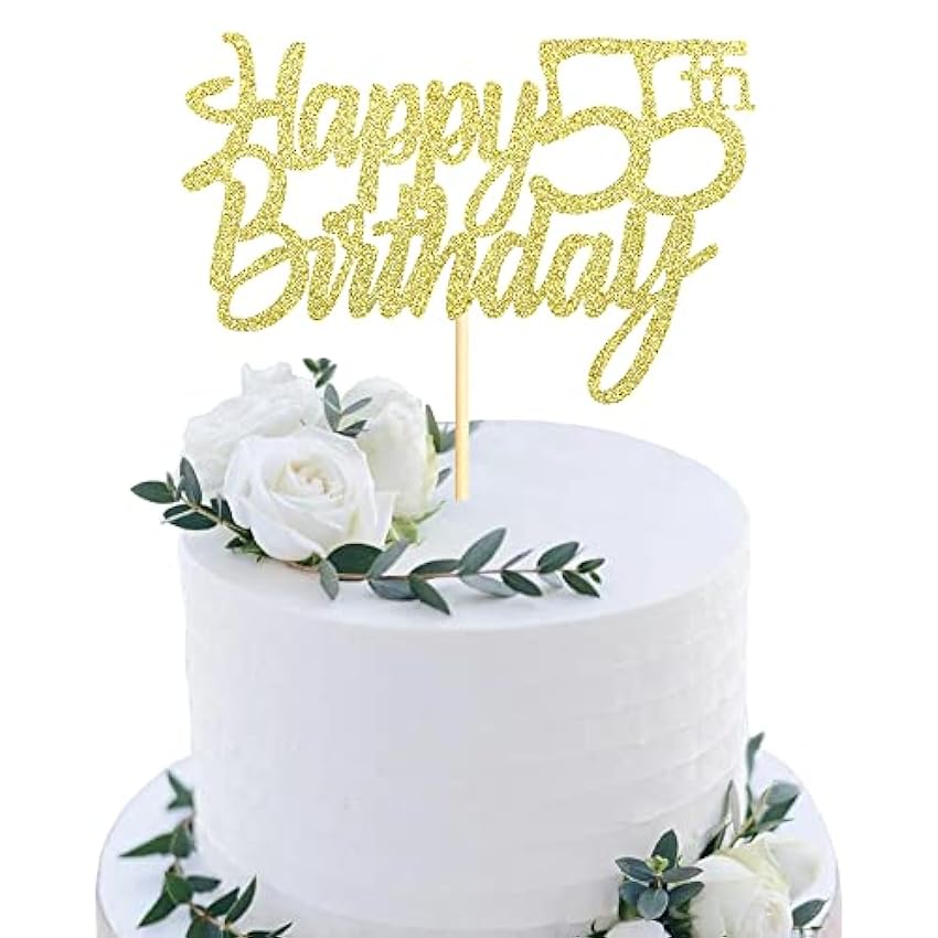 Sumerk - Decoración para tarta de cumpleaños 55 con pur