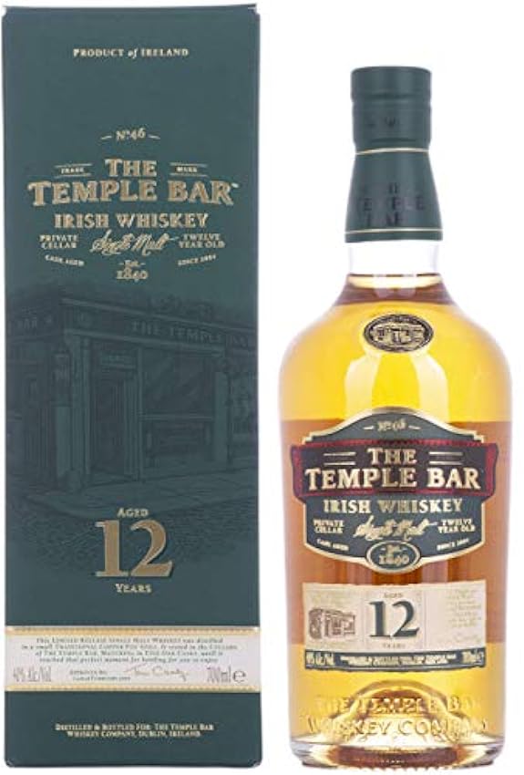The Temple Bar 12 Years Old Single Malt Irish Whiskey 40% Vol. 0,7l in Giftbox hENzI6dL