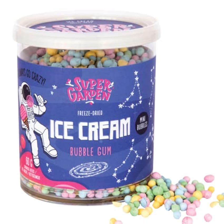 Mini helado de chicle liofilizado - Caramelo - Comida deliciosa para astronautas, comida para acampar de Super Garden kIUDNYhc