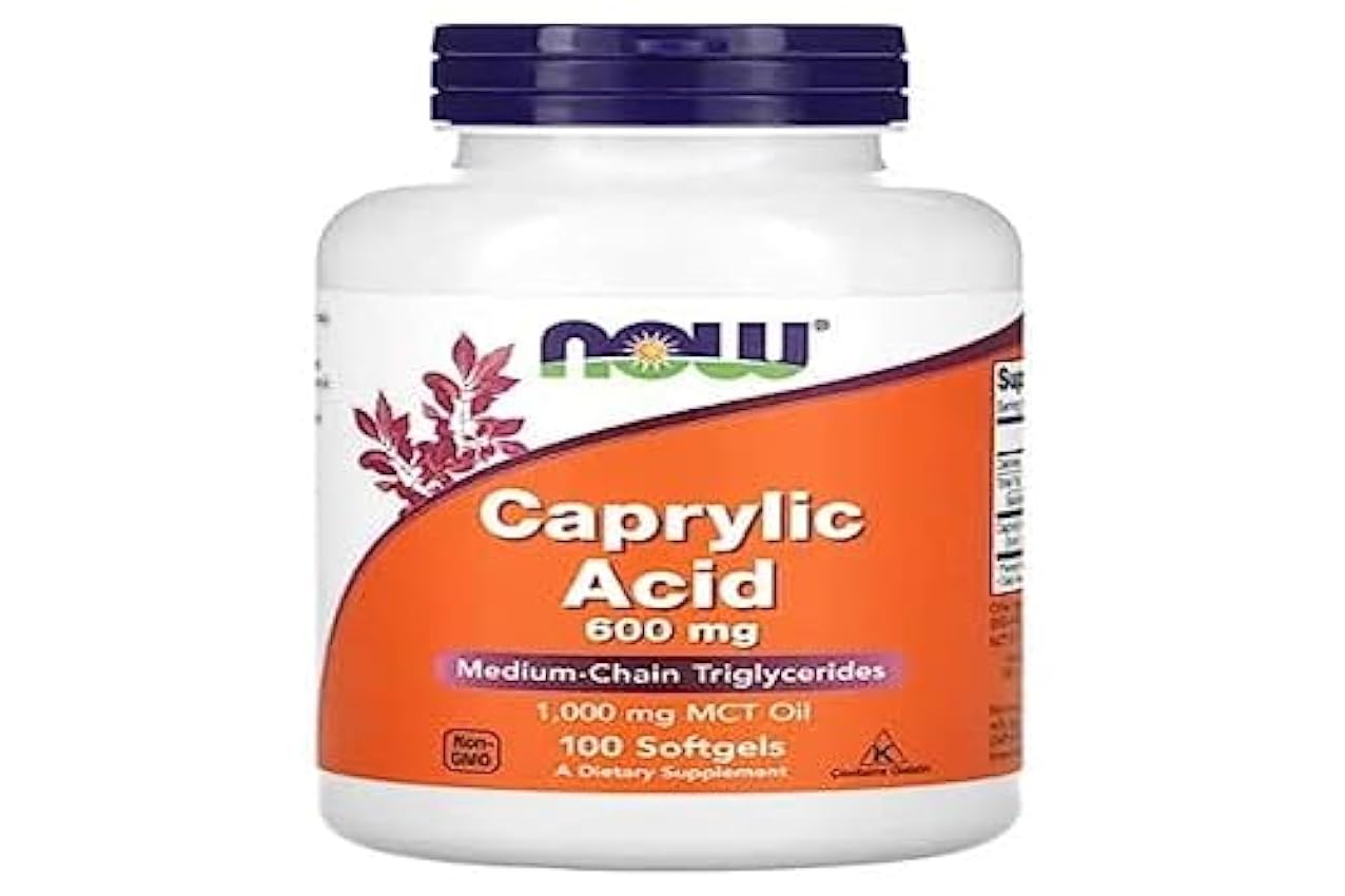 Now Foods Caprylic Acid (ácido caprílico), 600 mg, 100 cápsulas blandas nr77dWHt