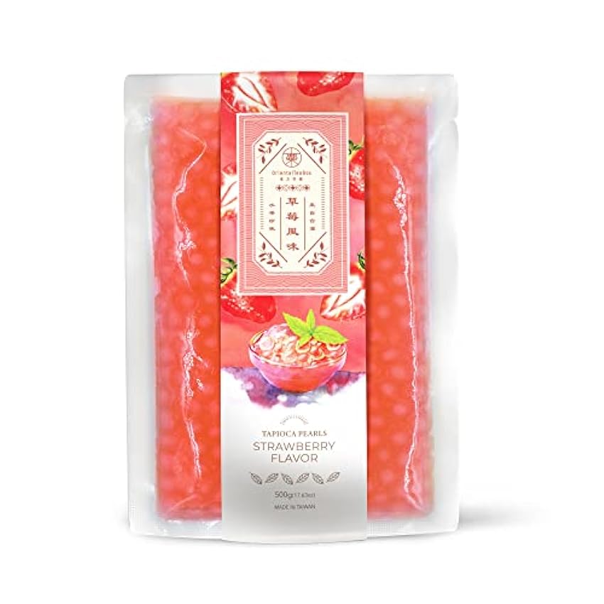 Auténticas perlas de tapioca instantáneas de Taiwán, 500 g, listas para comer (fresa) P8RLjmA2