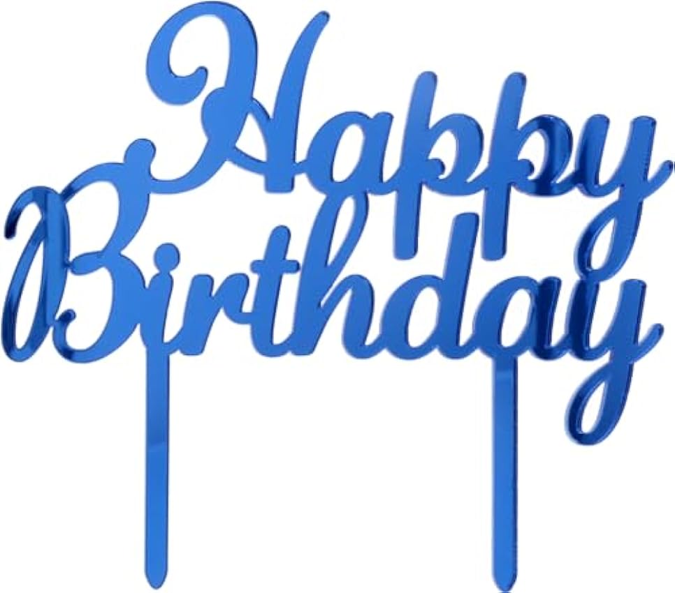 Cake Topper Happy Birthday Plex Azul nvp5SVT3