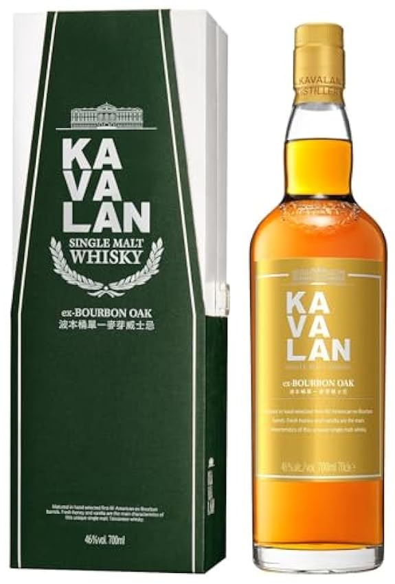 Kavalan Single Malt Whisky ex-BOURBON OAK 46% Vol. 0,7l in Giftbox LxgX9a1L