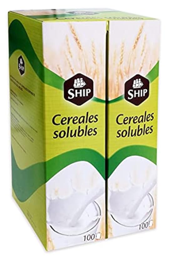 Ship - Cereales Solubles - Formato de 100 Sobres de 200 gramos - Sabor Intenso - Original de España - Contiene Cebada y Avena Integral - Fácil de Preparar Opj5Uv58