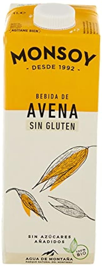 MONSOY Bebida DE Avena SIN Gluten Bio 1 L, Estándar, Ún