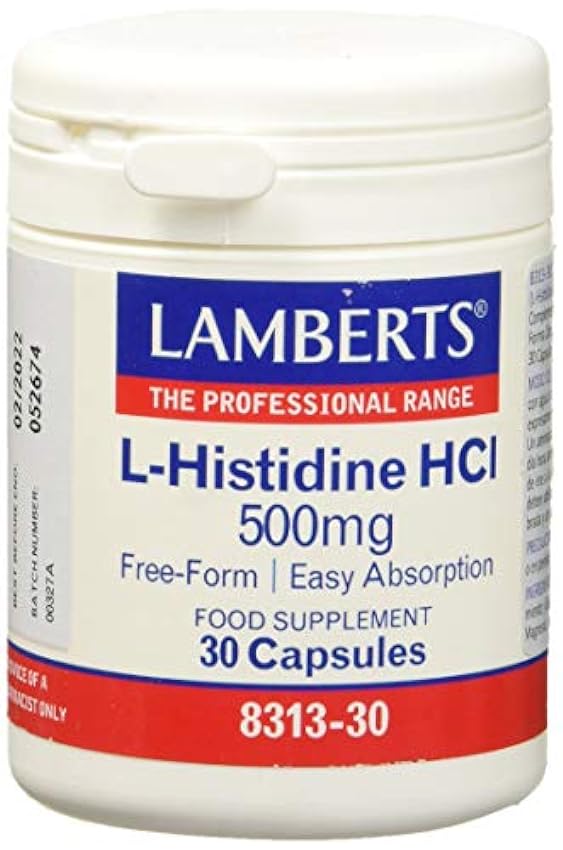 Lamberts L Histidina HCI 500mg - 30 Cápsulas PiiMw5X1