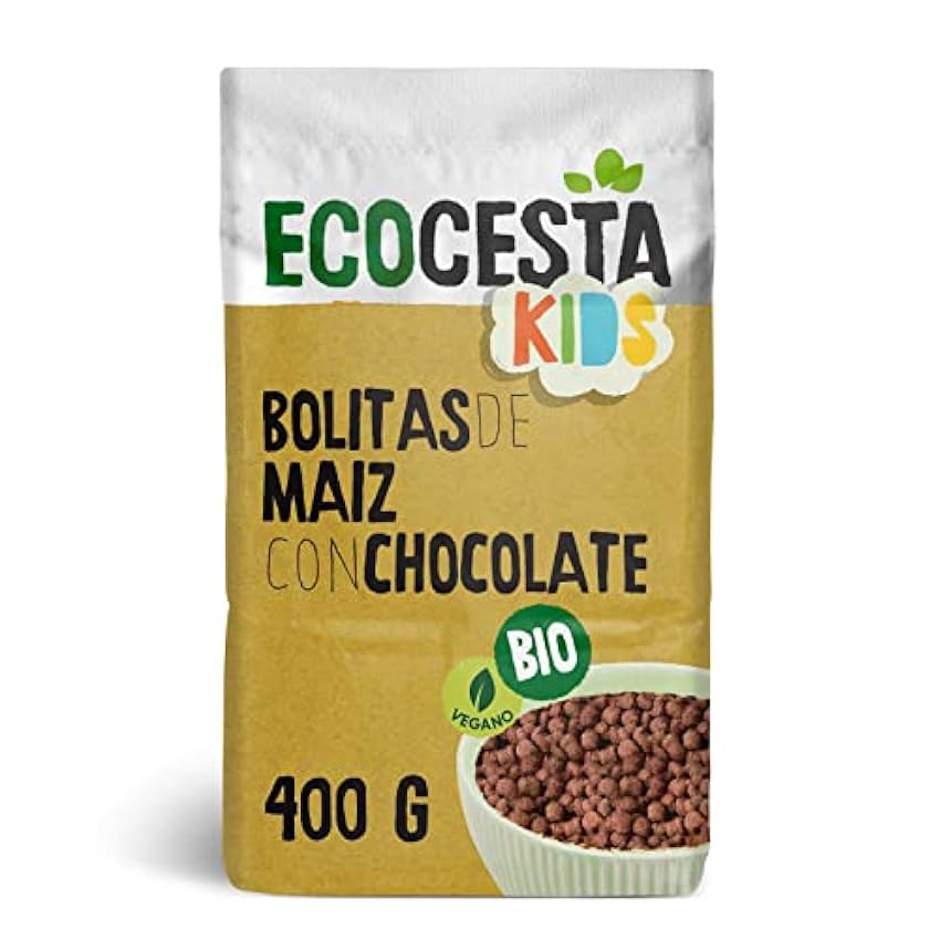 Ecocesta - Bolitas Ecológicas de Cereales con Chocolate - 400 g - Sin Conservantes ni Colorantes Añadidos - Alimento Perfecto para el Desayuno o Tentempié MCveQzTY