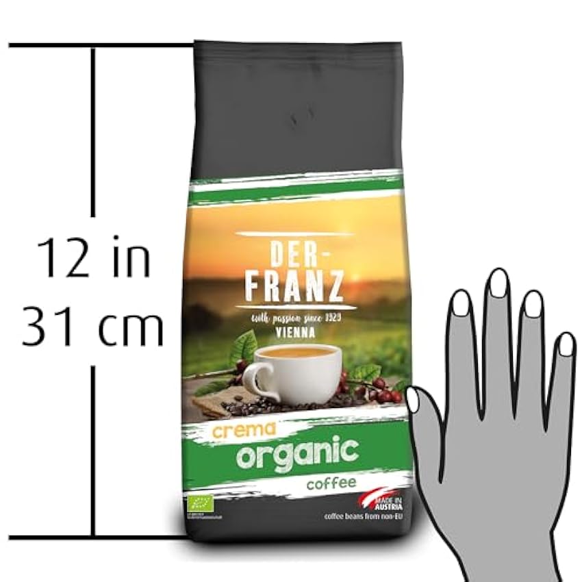 Der-Franz - Café Crema Organic con certificación UTZ, molido, 1000 g kiD8k1p2