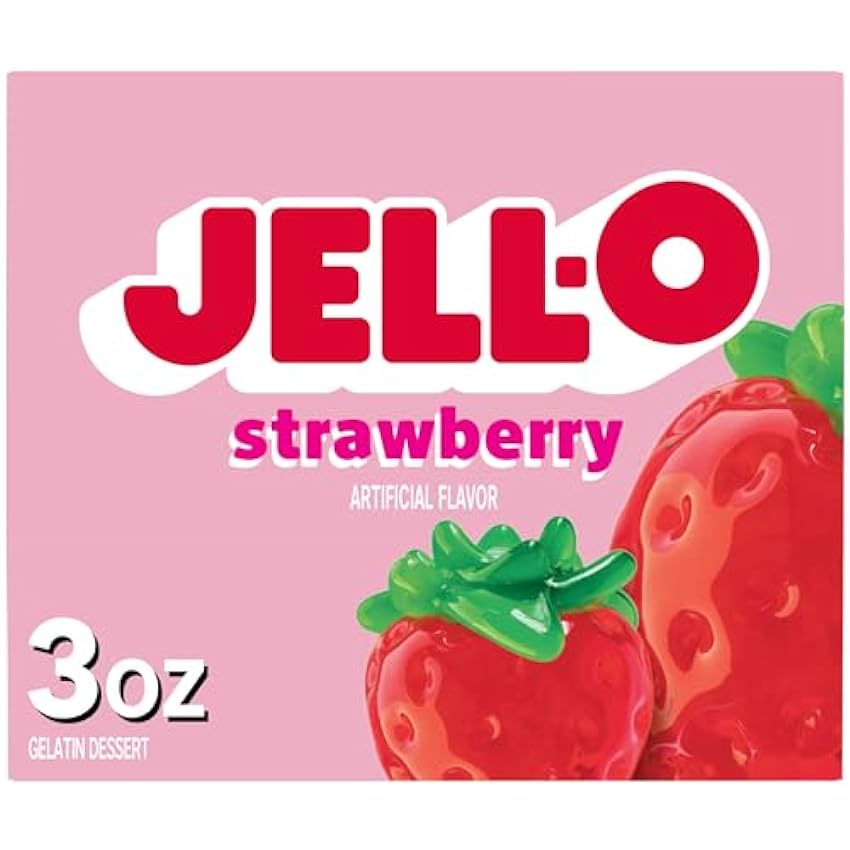 Jell-O, Gragea de jalea (Fresa) - 6 de 85 gr. (Total 510 gr.) n6sGxN2Z