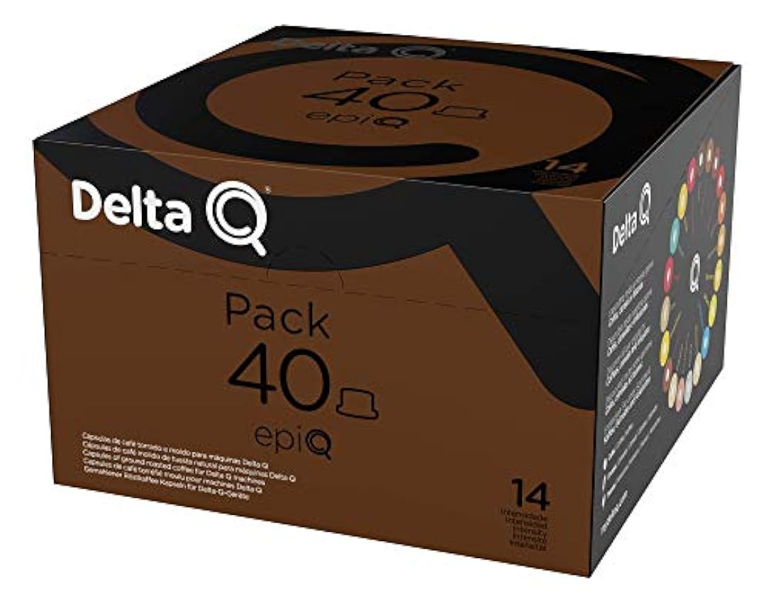 Delta Q Pack XL epiQ 40 Cápsulas de Café Intensidad muy Alta 40 Cáp + Q 40 Cápsulas Intensidades Altas 40 Cápsulas nJAV4rWG
