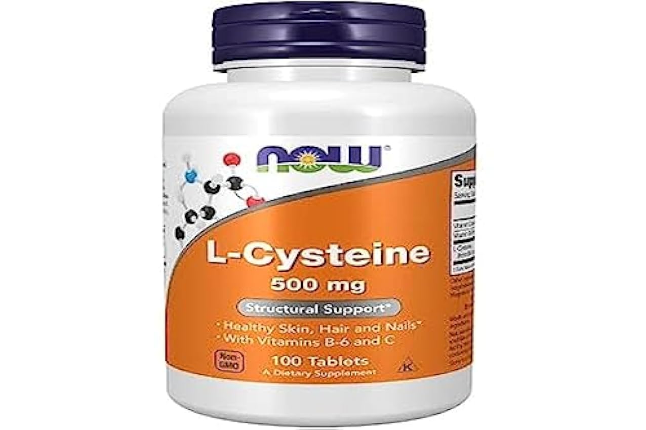 Now Foods L-cisteína, 500 mg, 100 comprimidos, aminoáci