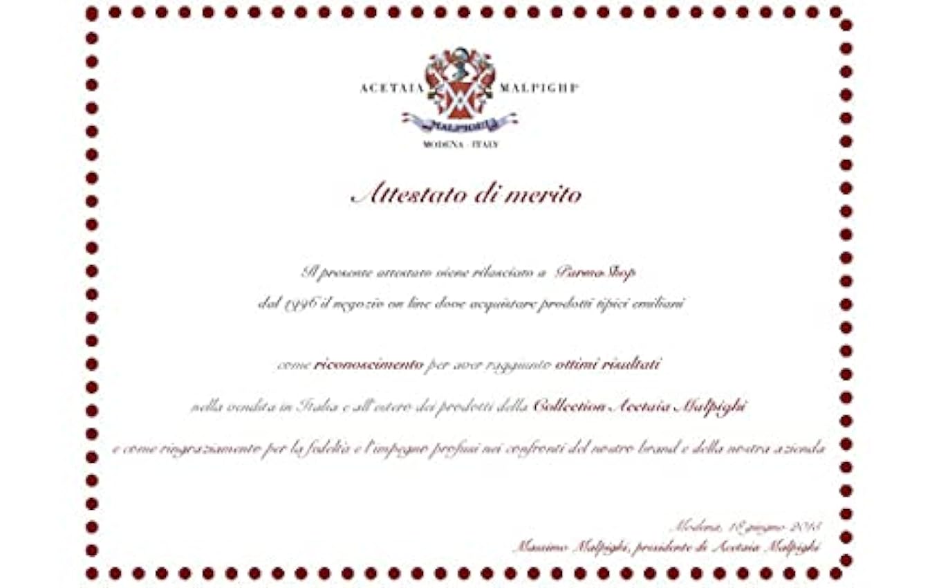 Vinagre Balsámico Tradicional de Modena envejecido 25 años Contenido 100ml+ Tapón dosador + Libro de cocina - Acetaia Malpighi OJNWhk8R