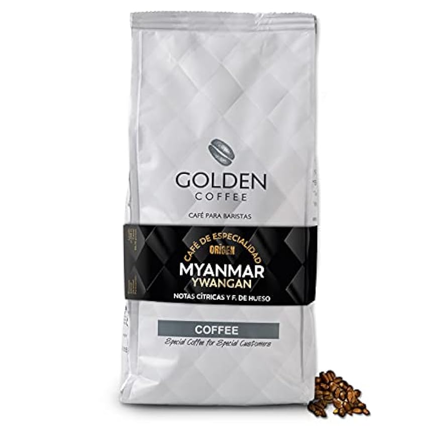 Golden Coffee - Café de Especialidad en grano Origen Myanmar Ywangran - Café Tostado en grano Arábica 100% - Bolsa de Café de 1kg - Cuerpo Cremoso y Acidez Media - Café de Origen PQWm2dV9