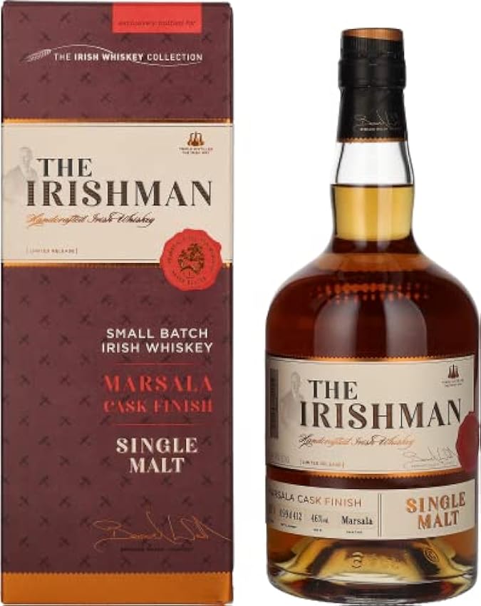The Irishman Single Malt MARSALA CASK FINISH 46% Vol. 0,7l in Giftbox kH8l6nAv