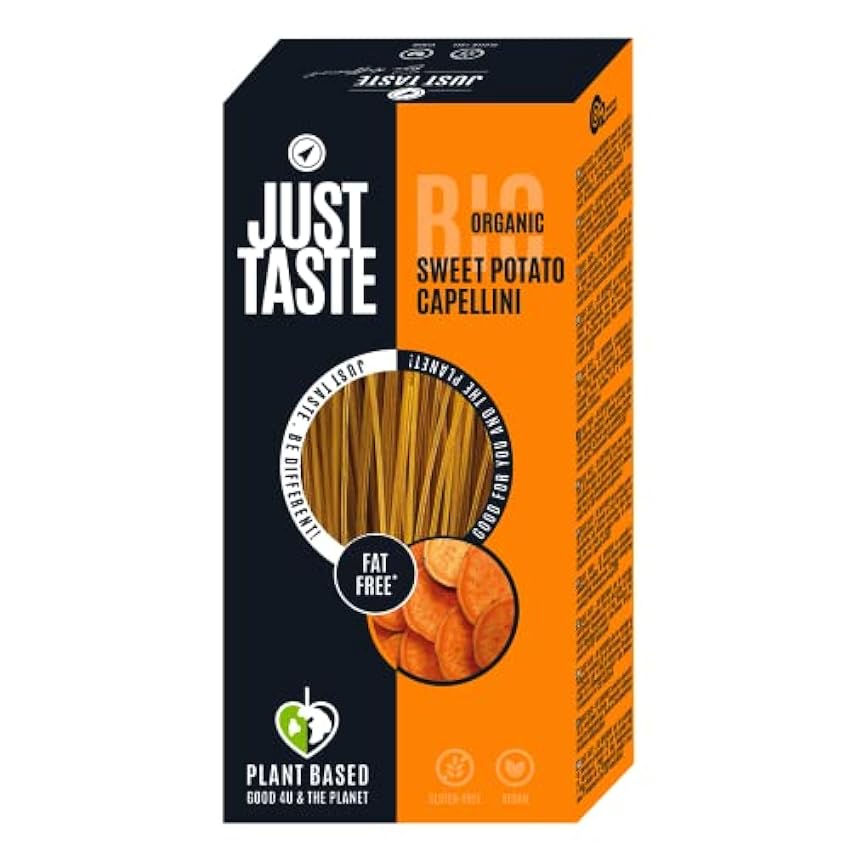 Just Taste Be different Vaso de camote orgánico para espagueti/capellini, alto en carbohidratos, 84 g, poco azúcar, pasta de camote ideal para deportistas, 250 g (6 unidades) iKixUmC1