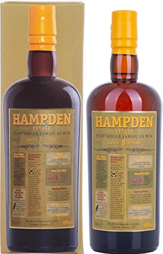 Hampden Estate 8 Years Old Pure Single Jamaican Rum 46% Vol. 0,7l in Giftbox fIXxBo8n
