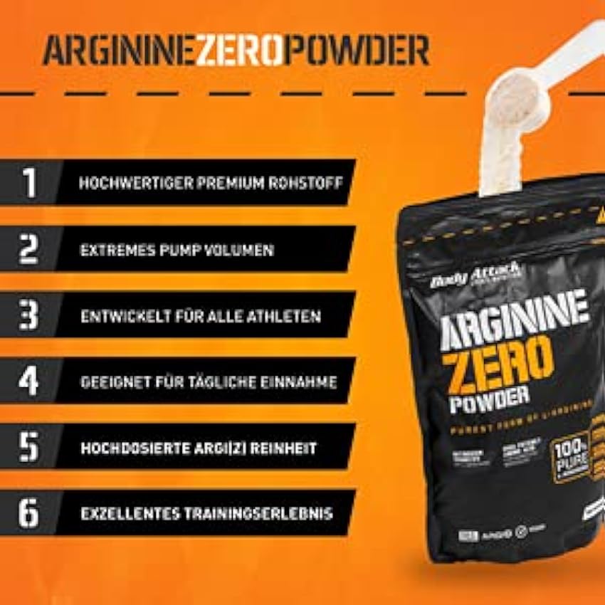 Body Attack Arginine Zero, 500 g MOyVllEo
