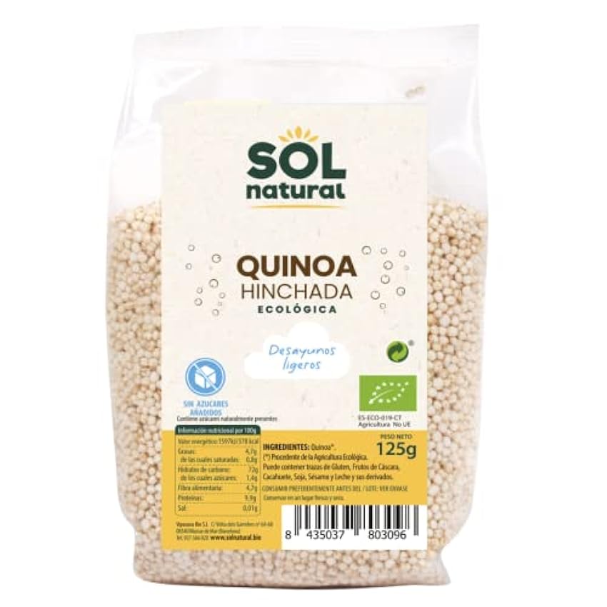 Quinoa hinchada Sol Natural, 125 g Keb16zKG