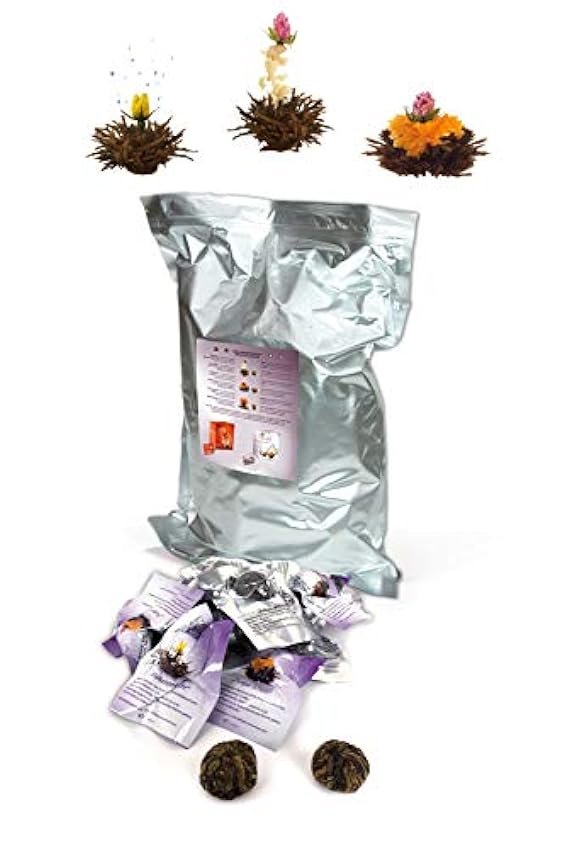 Creano - Flores de Té - 36 bolas de flores de té negro 