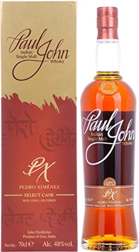 Paul John PX SELECT CASK Indian Single Malt Whisky 48% 
