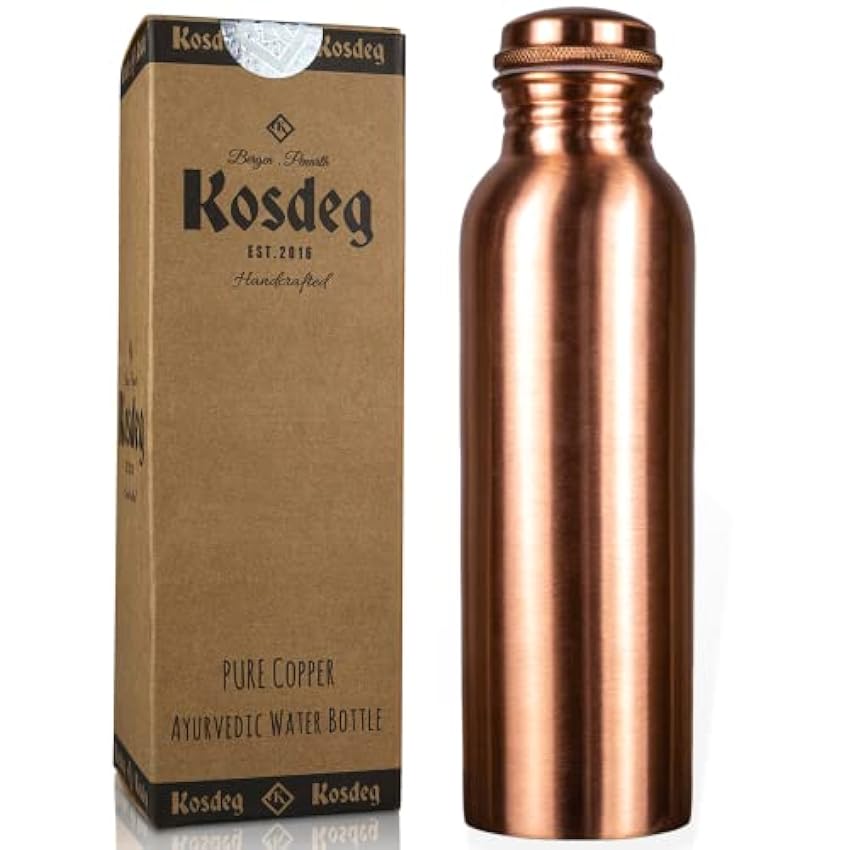 Kosdeg botella de agua de cobre, 34 oz, extra grande nS