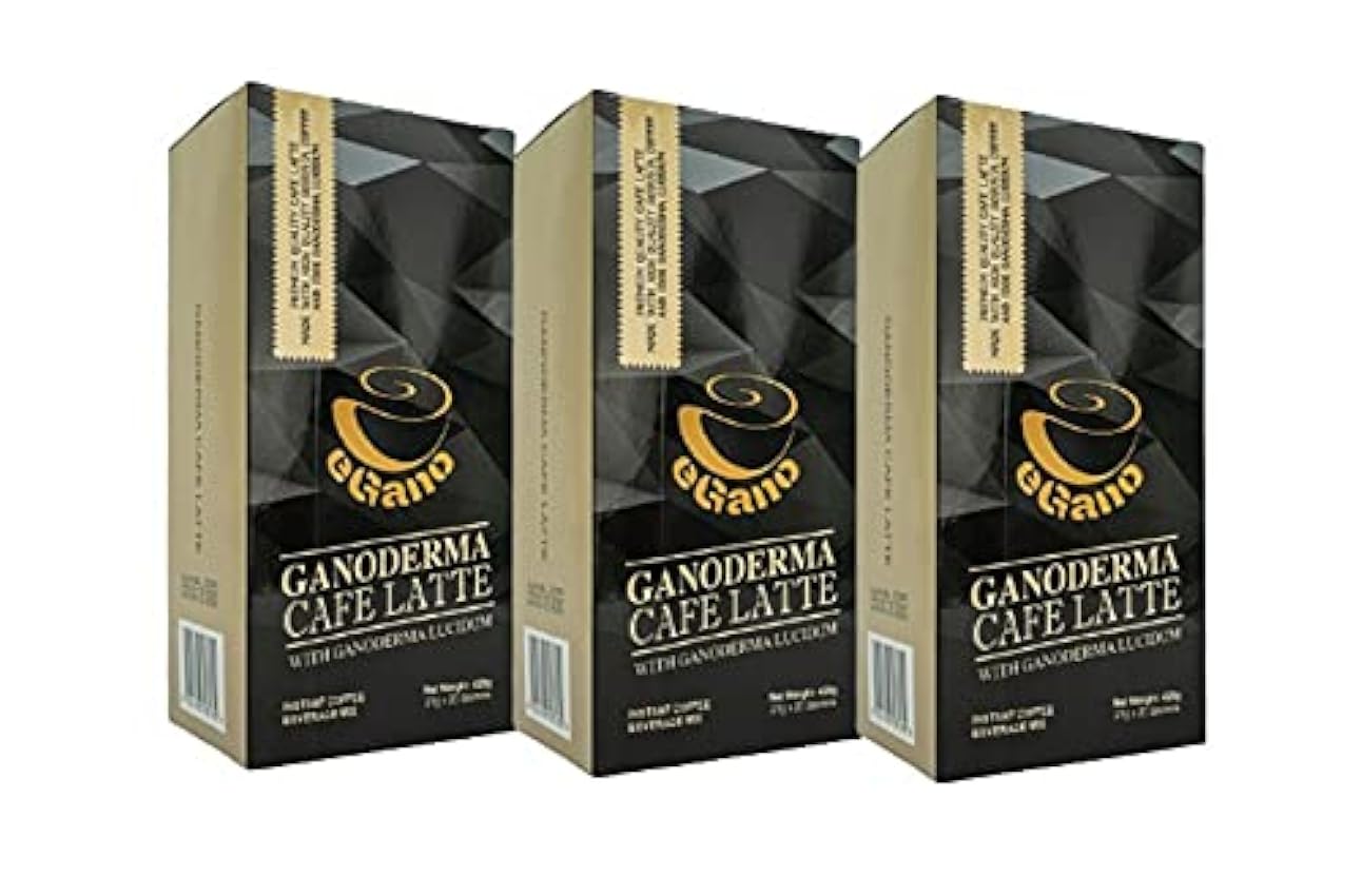 eGano 3 cajas de café instantáneo Ganoderma Cafe Latte 