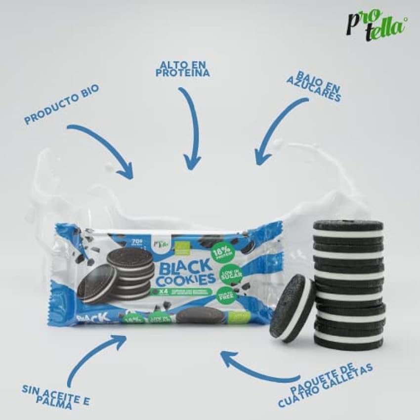 Protella Black Cookies 70gr Snack proteico y saludable (5) foejy9Nu