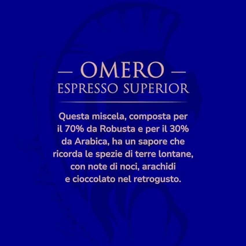 BOCCA DELLA VERITA® - Caja de 60 Cápsulas de Café Italiano Sabor OMERO Espresso Superior, Cápsulas Compatibles con Cafetera Lavazza® A Modo Mio, 100% Made in Italy lUnEQfGH